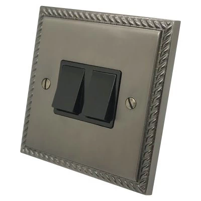 Rope Edge Bronze Bronze Intermediate Switch and Light Switch Combination