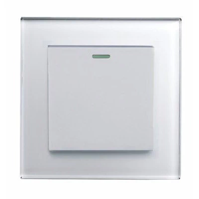 RetroTouch Crystal White Glass Pulse | Retractive Switch