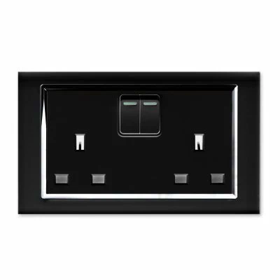 Retrotouch Crystal  Black Glass Chrome Trim  