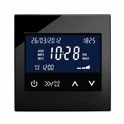 RetroTouch Crystal Black Glass Audio System