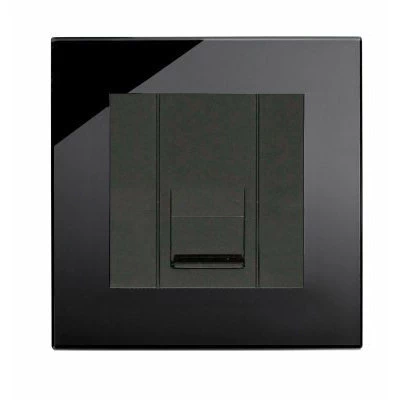 RetroTouch Crystal Black Glass Telephone Master Socket