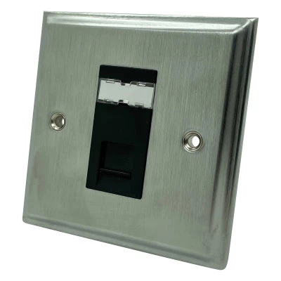 Mondo Satin Chrome RJ45 Network Socket