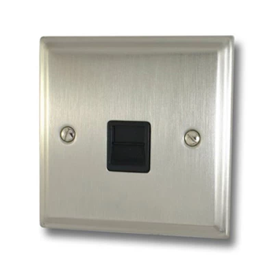 Mondo Satin Nickel Telephone Master Socket