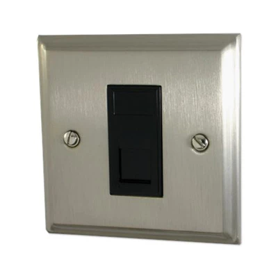 Mondo Satin Nickel RJ45 Network Socket