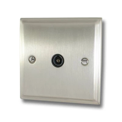 Mondo Satin Nickel TV Socket