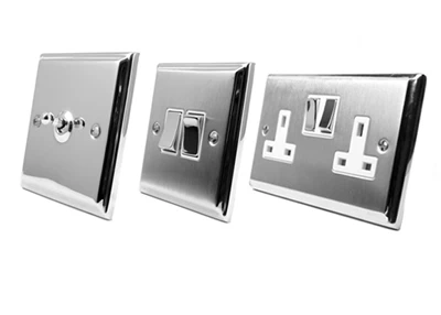 Mondo Polished Chrome TV, FM and SKY Socket