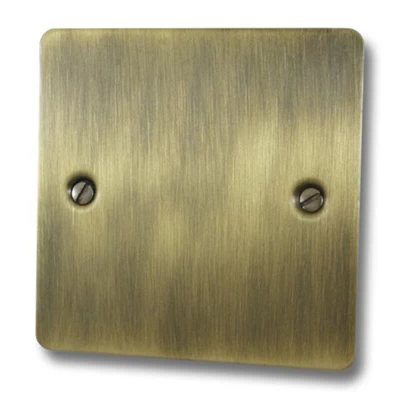 Slim Antique Brass Blank Plate