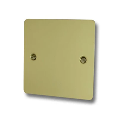 Slim Polished Brass Blank Plate