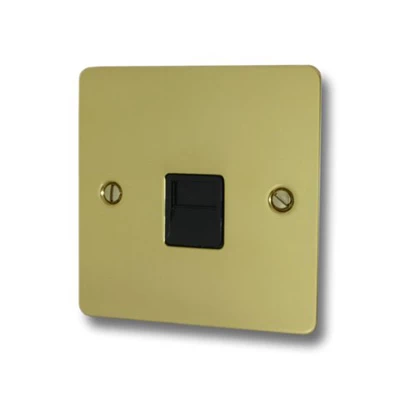 Slim Polished Brass Telephone Master Socket