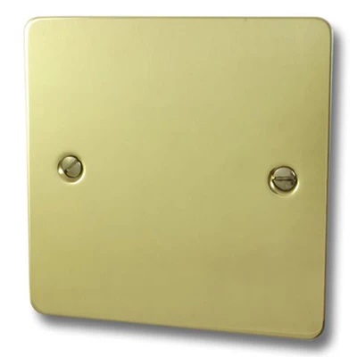 Slim Satin Brass Blank Plate