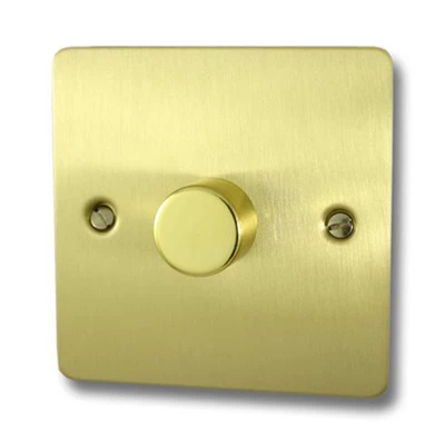 Slim Satin Brass LED Dimmer