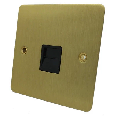 Slim Satin Brass Telephone Master Socket