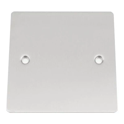 Slim Satin Chrome Blank Plate