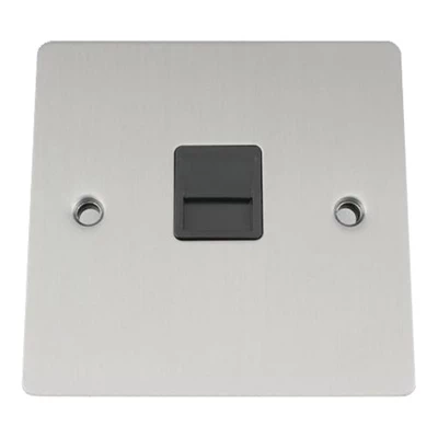 Slim Satin Chrome Telephone Extension Socket