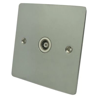 Slim Polished Chrome TV Socket