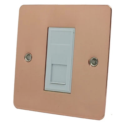 Slim Polished Copper RJ45 Network Socket