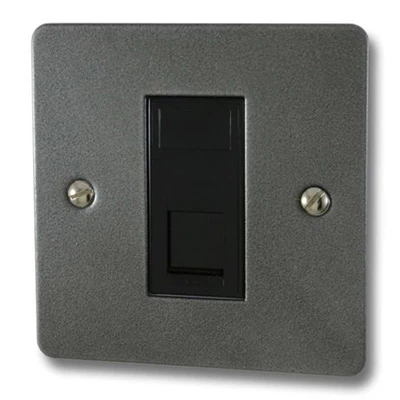 Slim Dark Pewter RJ45 Network Socket