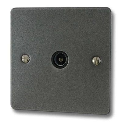 Slim Dark Pewter TV Socket