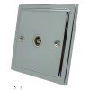 Deco Polished Chrome TV Socket - Click to see large image