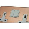 Slim Classic Brushed Copper Intermediate Light Switch - Click to see large image