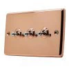 Timeless Classic Polished Copper Toggle (Dolly) Switch - Click to see large image