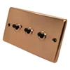 Timeless Classic Polished Copper Toggle (Dolly) Switch - Click to see large image