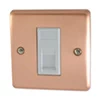 Timeless Classic Brushed Copper RJ45 Network Socket - Click to see large image