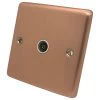 Timeless Classic Brushed Copper TV Socket - Click to see large image