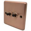 Timeless Classic Brushed Copper Toggle (Dolly) Switch - Click to see large image