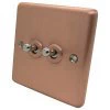 Timeless Classic Brushed Copper Toggle (Dolly) Switch - Click to see large image