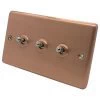 Timeless Classic Brushed Copper Toggle (Dolly) Switch - Click to see large image