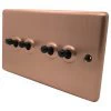 Timeless Classic Brushed Copper Toggle (Dolly) Switch - Click to see large image