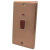 Timeless Classic Brushed Copper Cooker (45 Amp Double Pole) Switch - Click to see large image