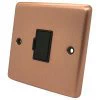 Timeless Classic Brushed Copper Unswitched Fused Spur - Click to see large image