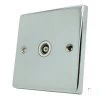 Timeless Classic Polished Chrome TV Socket - Click to see large image