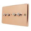 Timeless Classic Polished Copper Toggle (Dolly) Switch - Click to see large image