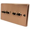 Timeless Classic Polished Copper Toggle (Dolly) Switch - Click to see large image