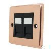 Timeless Classic Polished Copper RJ45 Network Socket - Click to see large image