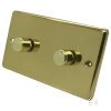 Timeless Polished Brass Intelligent Dimmer - Click to see large image