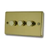 Timeless Polished Brass Intelligent Dimmer - Click to see large image