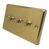 Timeless Polished Brass Toggle (Dolly) Switch - Click to see large image