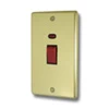 Timeless Polished Brass Cooker (45 Amp Double Pole) Switch - Click to see large image