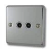 Timeless Polished Chrome TV Socket - Click to see large image