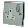 Timeless Polished Chrome Switched Plug Socket - Click to see large image