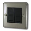 Timeless Satin Stainless RJ45 Network Socket - Click to see large image