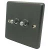 Timeless Dark Pewter Toggle (Dolly) Switch - Click to see large image