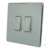 Smooth Polished Chrome Light Switch - Click to see large image