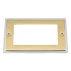 Doublet Satin Brass / Polished Chrome Edge Modular Plate - Click to see large image