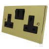 Edward Polished Brass Switched Plug Socket - Click to see large image