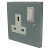 Edward Satin Chrome Switched Plug Socket - Click to see large image